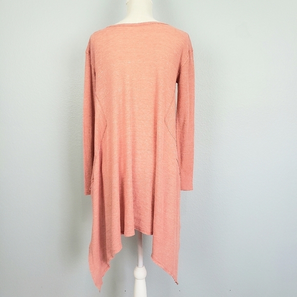 WE THE FREE Drippy Wonder Woman Waffle Knit Thermal Tunic Sz XS Orange/Peach - Picture 6 of 8